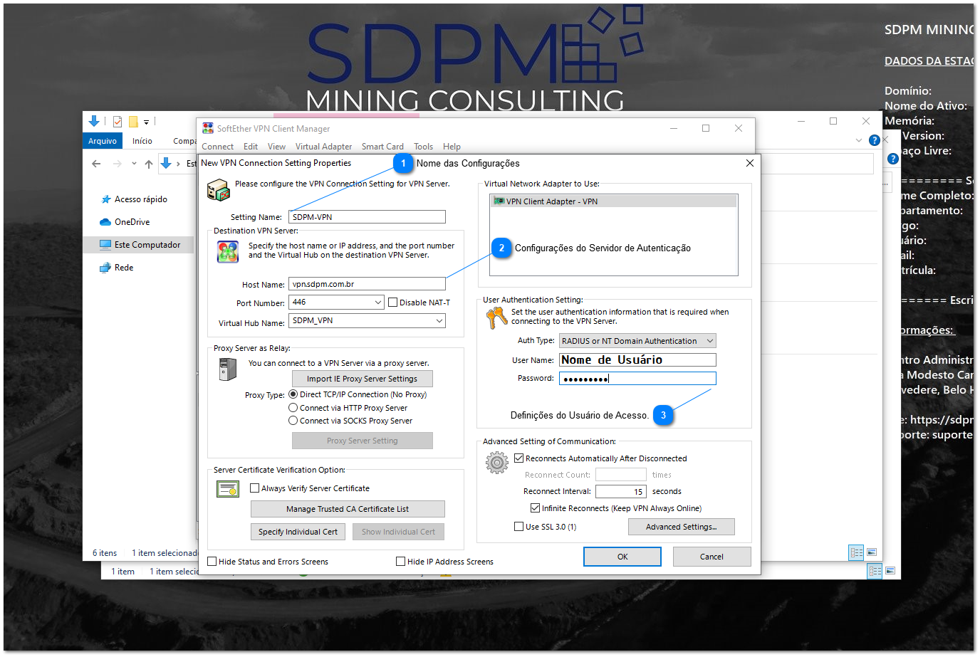 3. Configurando o VPN Client